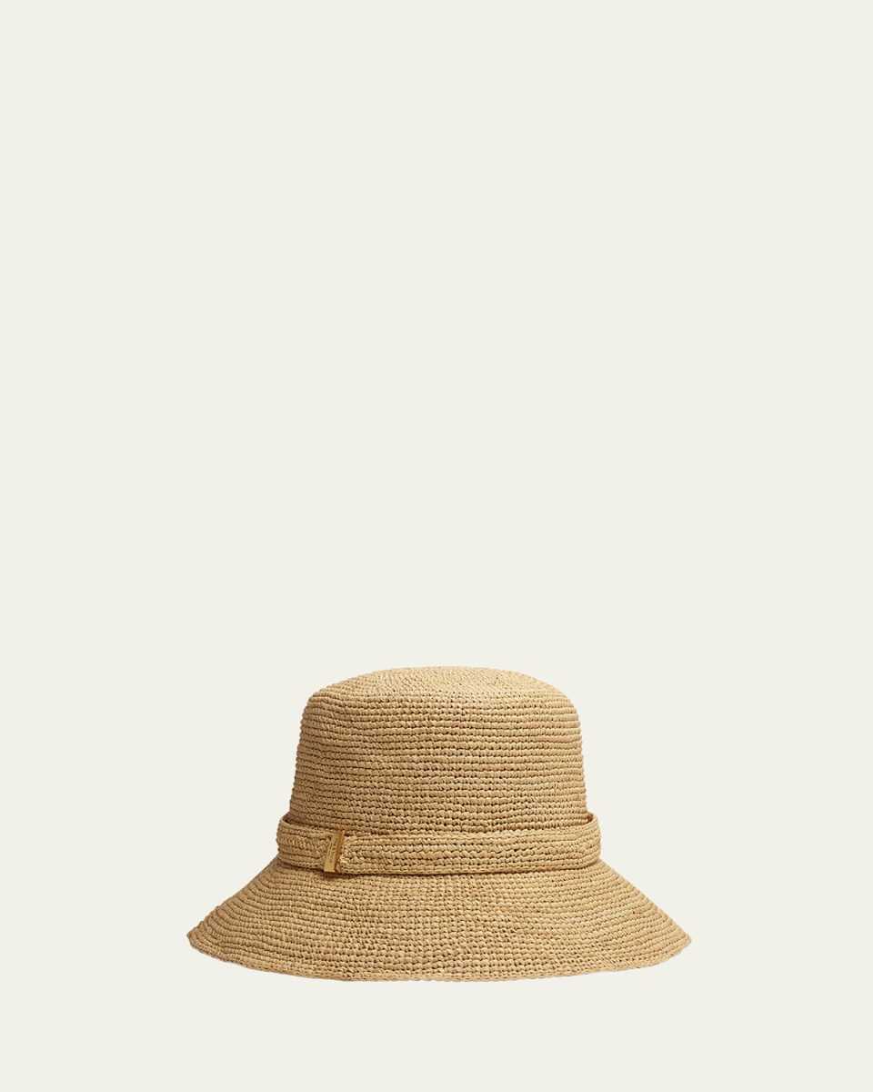 Lela Raffia Rollable Bucket Hat